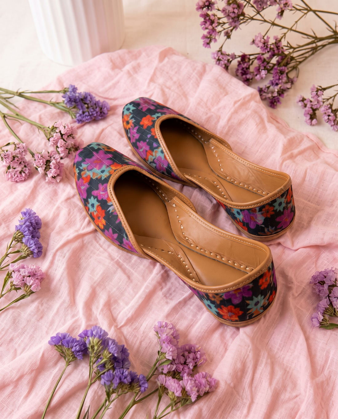 Fiza Multicolor Handcrafted Punjabi Jutti | Traditional Ethnic Footwear