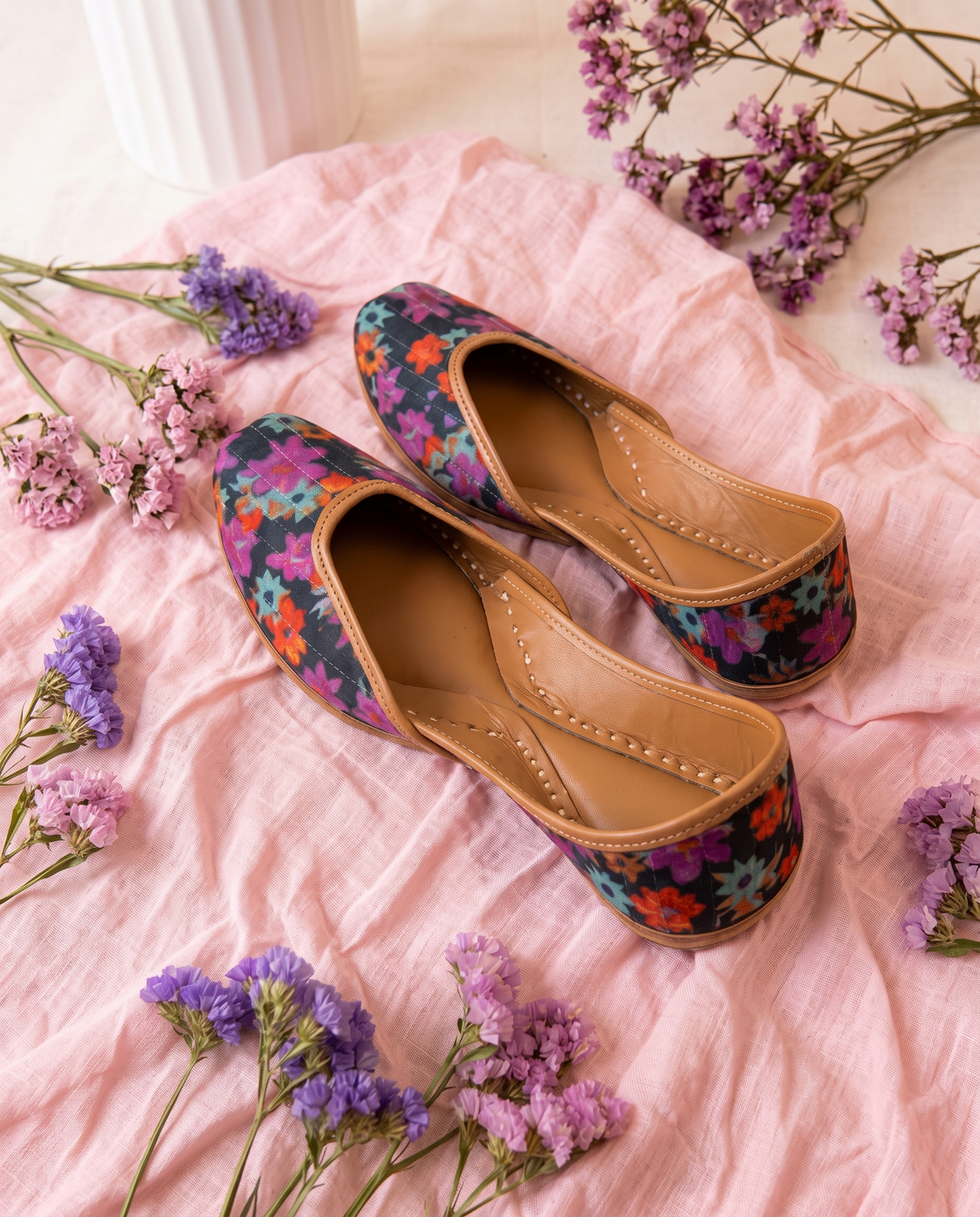 Fiza Multicolor Handcrafted Punjabi Jutti | Traditional Ethnic Footwear