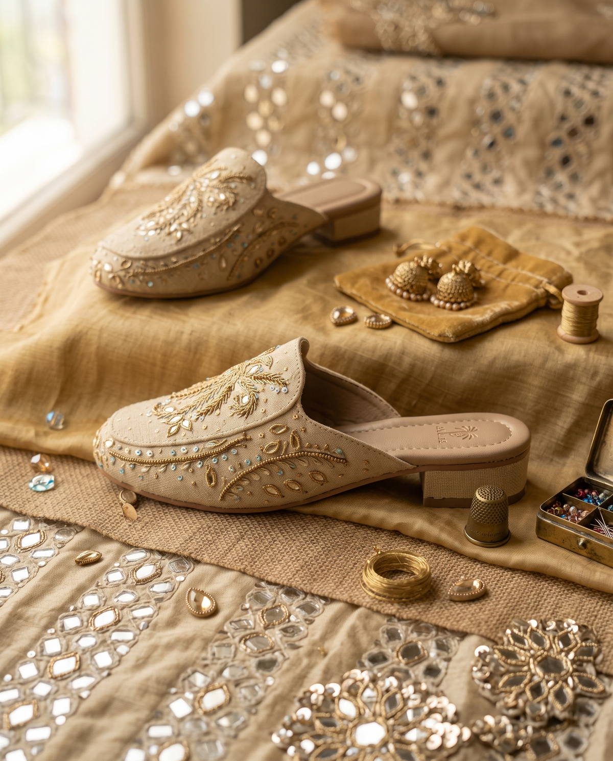 Aksh Women's Handcrafted Ethnic Mule