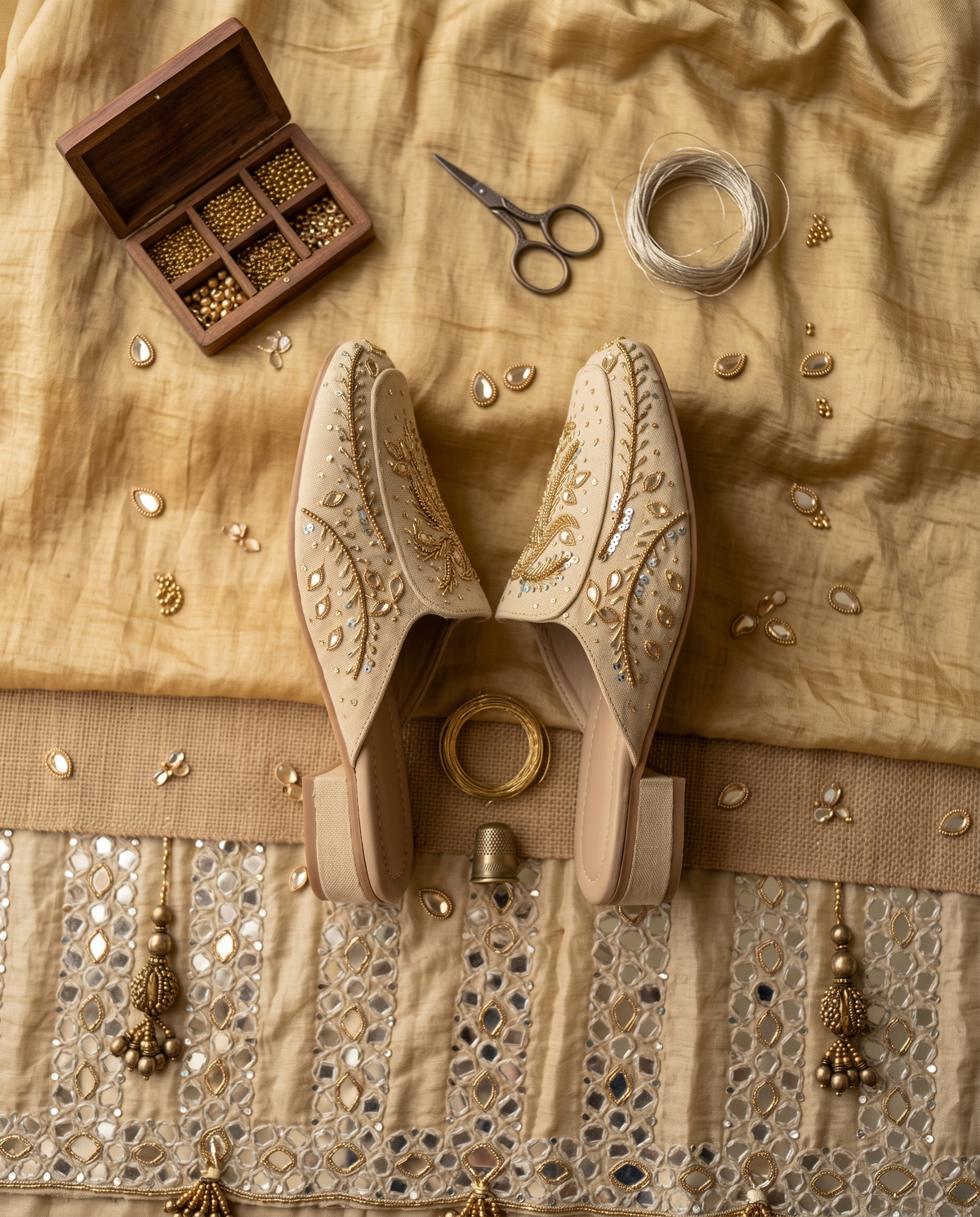 Aksh Women's Handcrafted Ethnic Mule