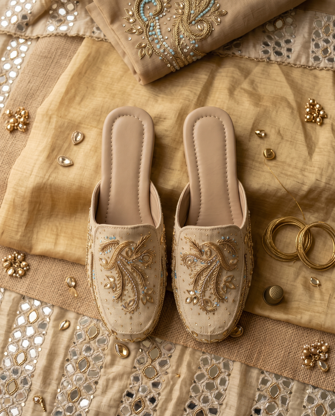 Aksh Women's Handcrafted Ethnic Mule