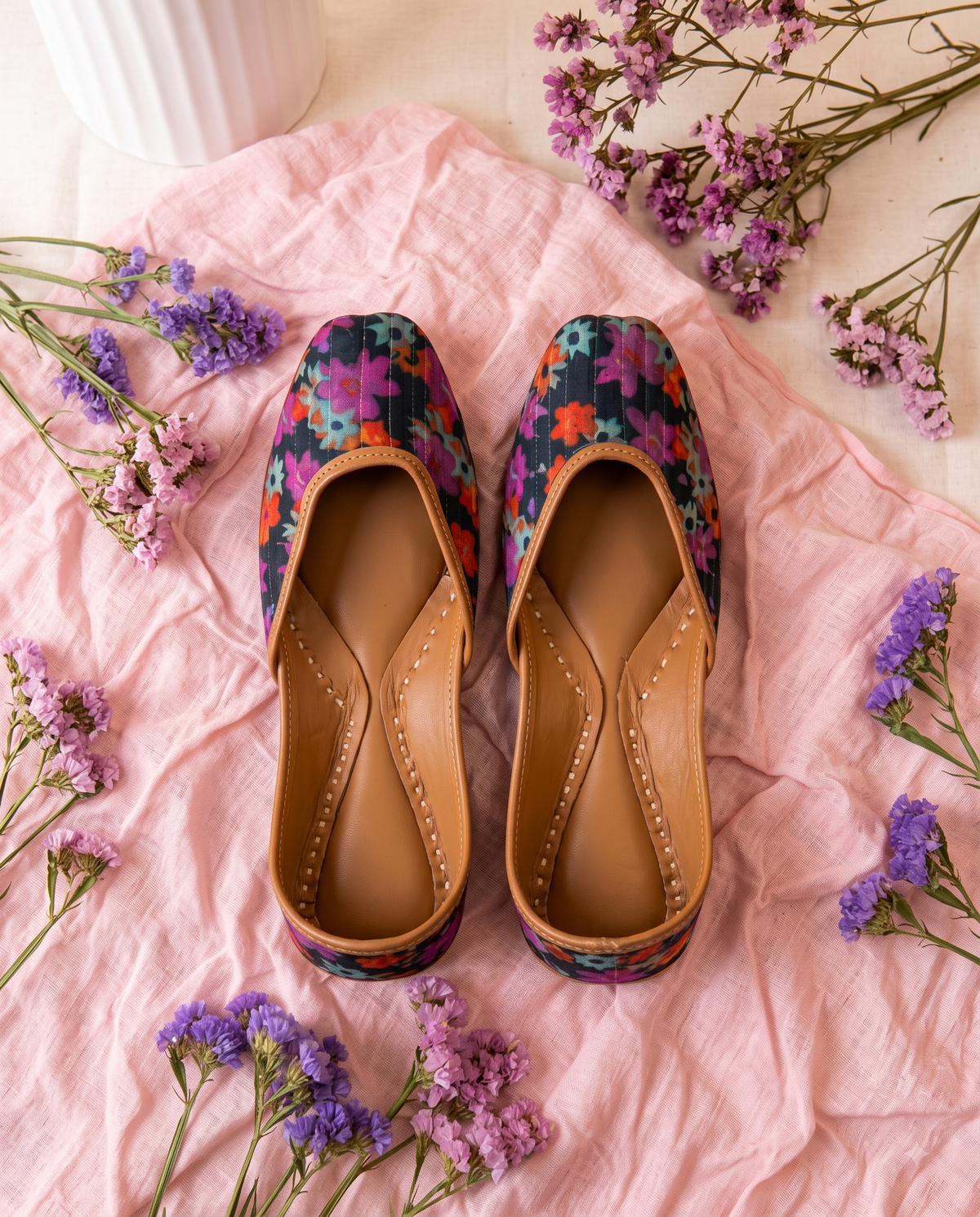 Fiza Multicolor Handcrafted Punjabi Jutti | Traditional Ethnic Footwear